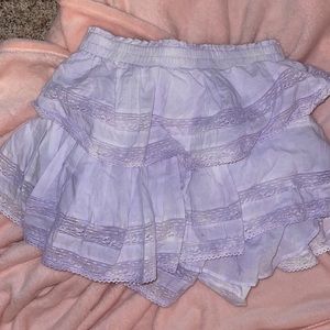loveshackfancy ruffle mini skirt